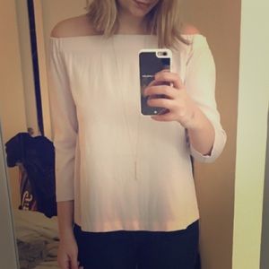 Club Monaco Off-Shoulder Top in Lilac (4)